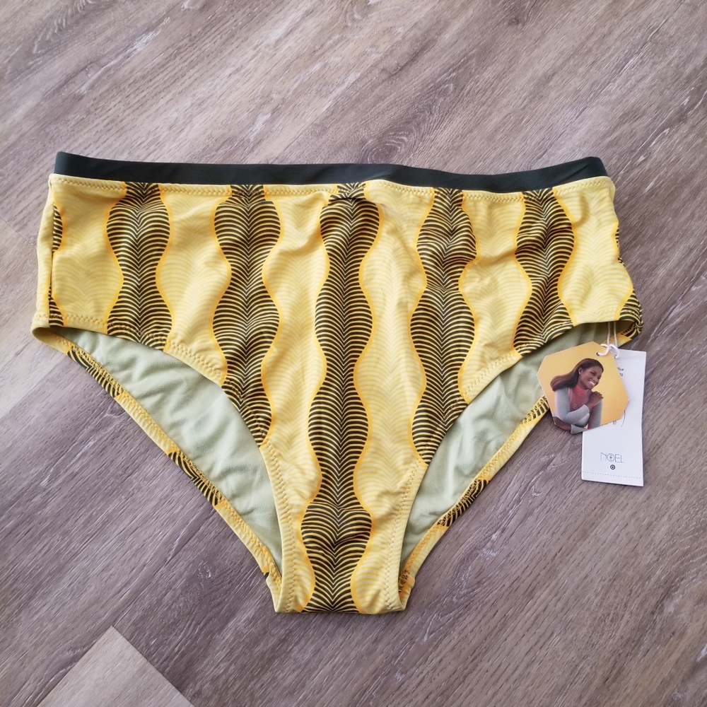 NWT Fe Noel Micro Waves High Rise Cheeky Bikini Bottom Size 2X